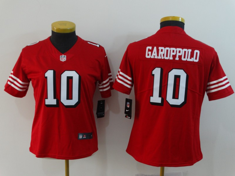 Nike 49ers 10 Jimmy Garoppolo Red Women Vapor Untouchable Limited Jersey