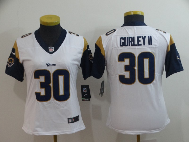Nike Rams 30 Todd Gurley II White Women Vapor Untouchable Limited Jersey