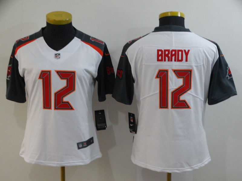 Buccaneers 12 Tom Brady White Women Vapor Untouchable Limited Jersey