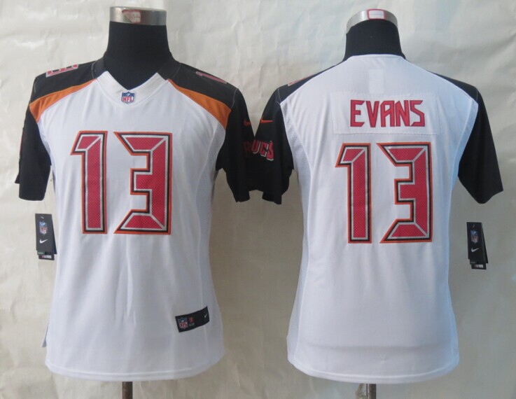 Nike Buccaneers 13 Evans White Women Limited Jerseys