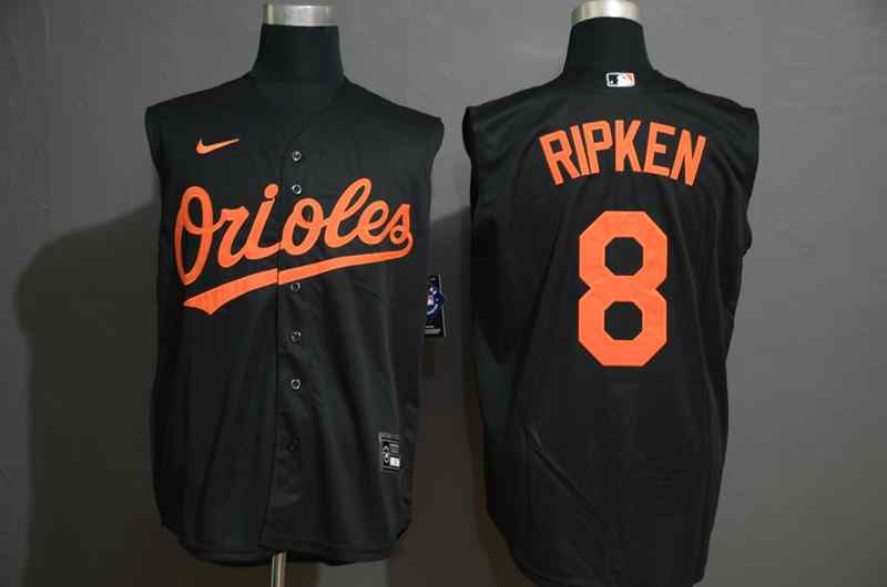 Orioles 8 Cal Ripken Jr Navy Nike Cool Base Sleeveless Jersey