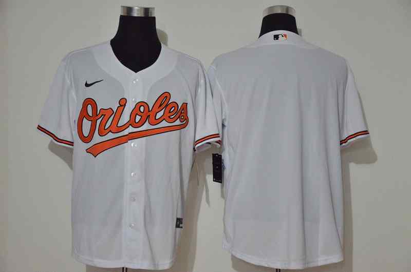 Orioles Blank White Nike 2020 Cool Base Jersey