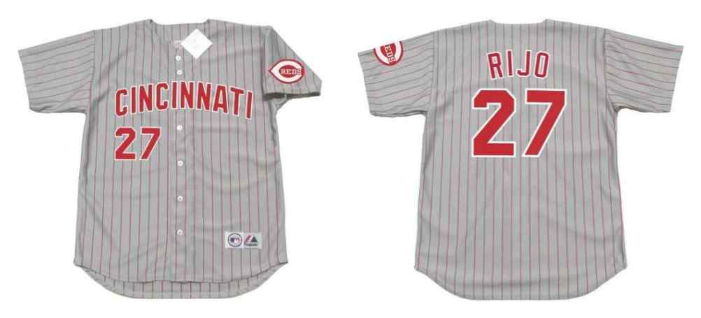 Reds 27 Jose Rijo Gray 1993 Throwback Jersey