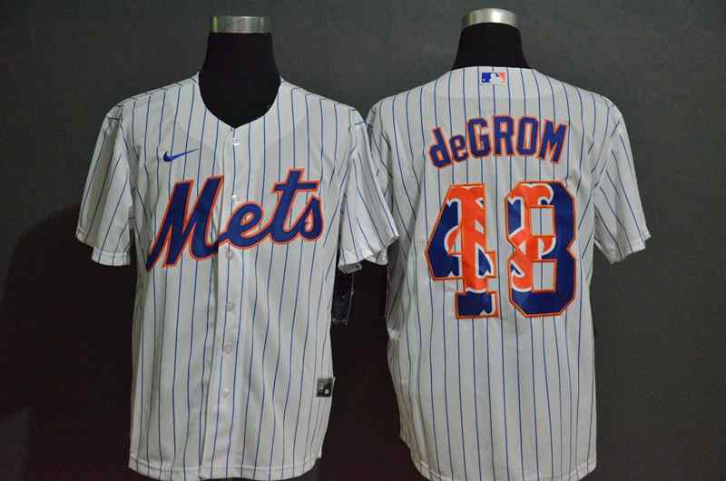 Mets 48 Jacob DeGrom White 2020 Nike Cool Base Fashion Jersey