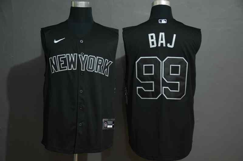 Yankees 99 Aaron Judge Black Nike Cool Base Sleeveless Jersey