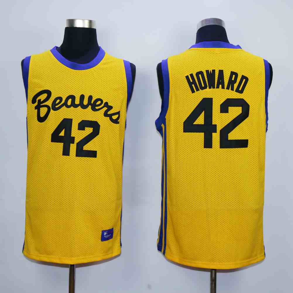 Teen Wolf Beavers 42 Goward Gold Basketball Jersey