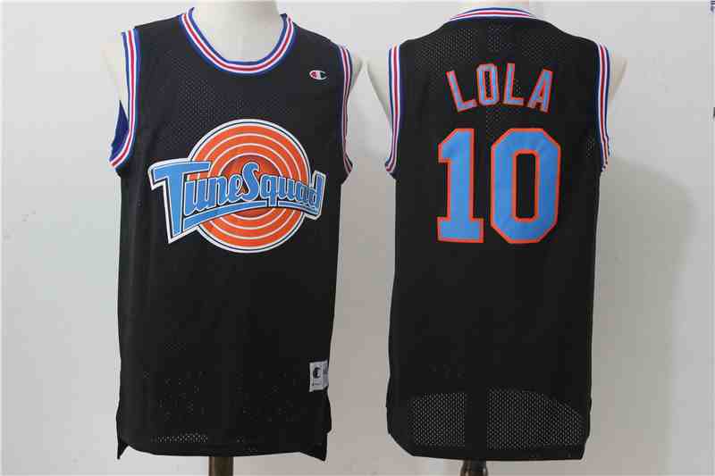 Tune Squad 10 Lola Bunny Black Stitched Movie Jersey