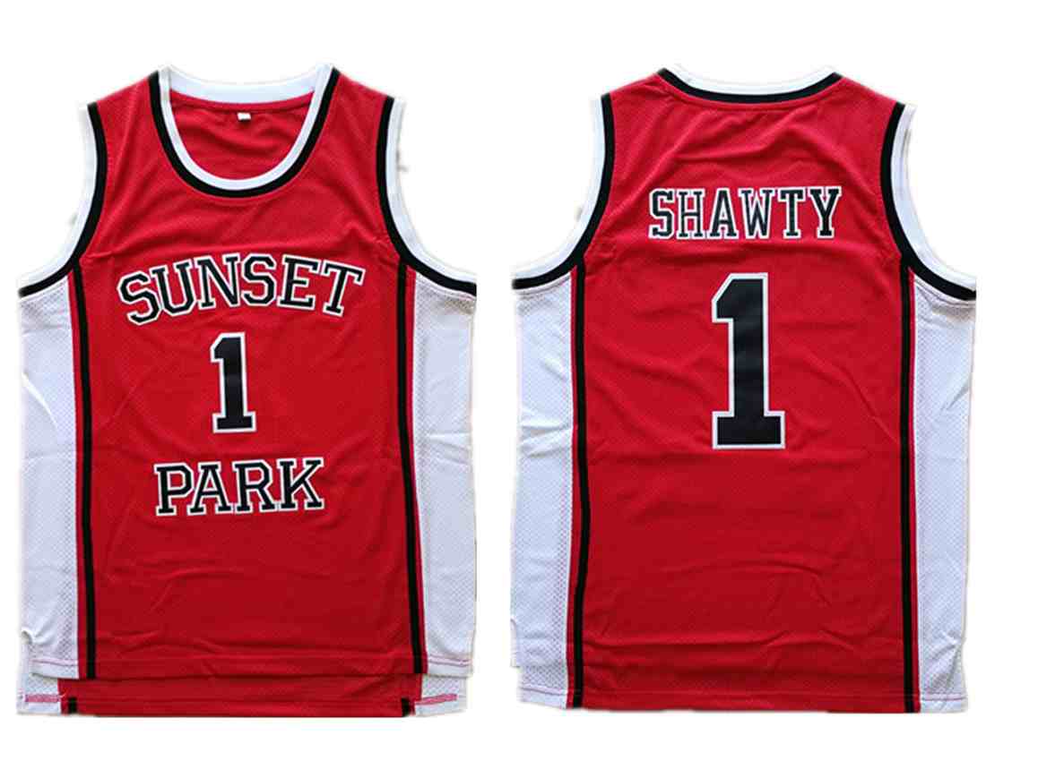 Sunset Park 1 Shawty Red Stitched Movie Jersey