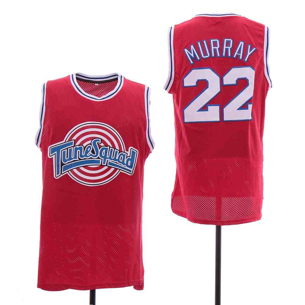 Tune Squad 22 Murray Red Stitched Movie Jersey