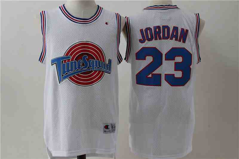 Tune Squad 23 Michael Jordan White Stitched Movie  Jersey