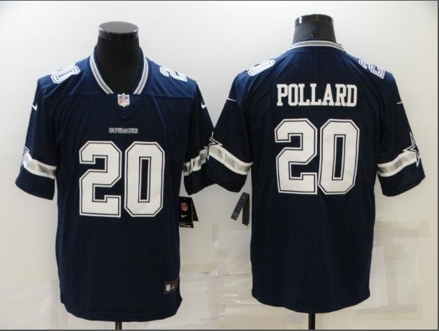 Nike Cowboys 20 Tony Pollard Navy  Vapor Limited Jersey