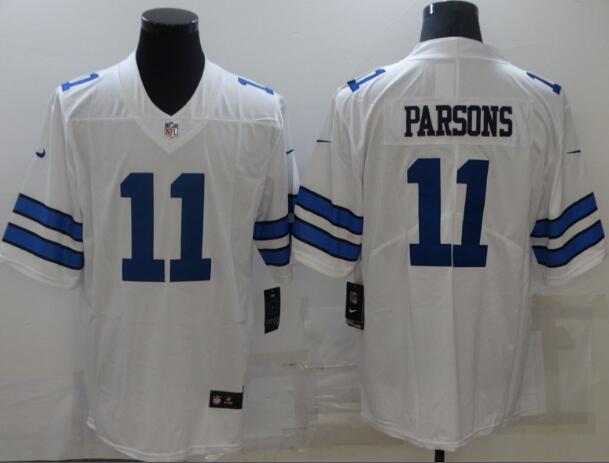 Nike Cowboys 11 Micah Parsons White 2021 Draft Vapor Limited Jersey