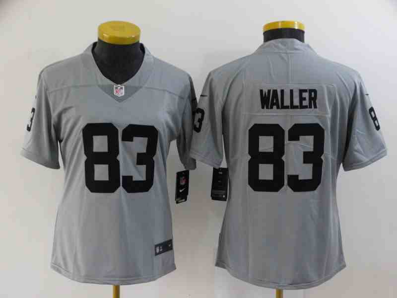 Women's Las Vegas Raiders #83 Darren Waller Grey Vapor Untouchable Limited Stitched Jersey