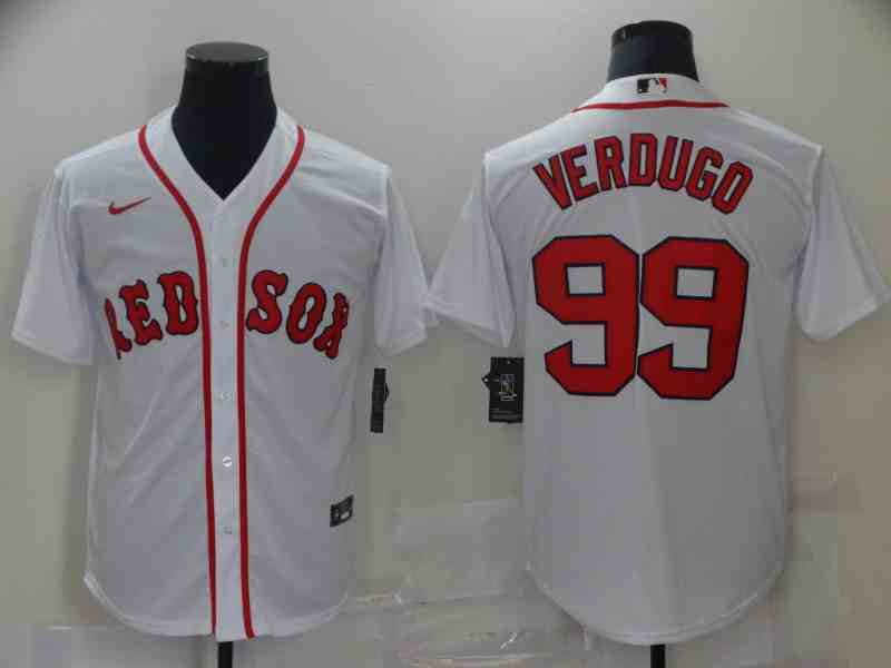 Men Boston Red Sox 99 Verdugo White Game 2021 Nike MLB Jersey