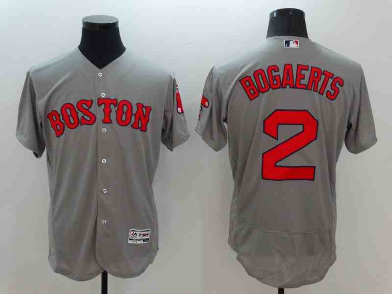Men's Boston Red Sox #2 Xander Bogaerts Grey New Cool Base Stitched Nike Jersey