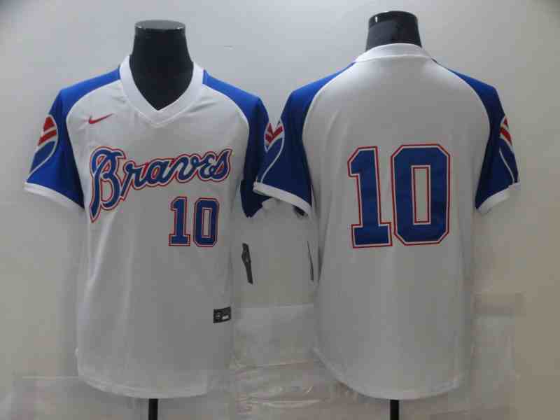 Braves 10  Chipper Jones White Nike Turn Back The Clock Jersey