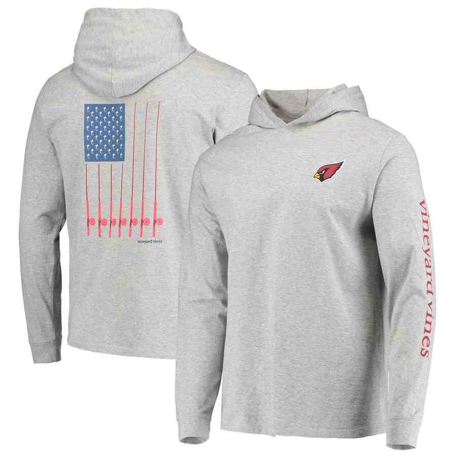 Men Arizona Cardinals Gray Performance Pullover Hoodie