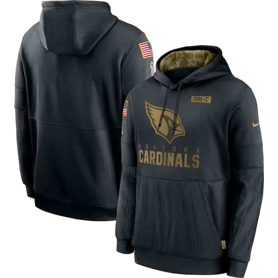 Men's Arizona Cardinals Nike Camo 2020 Salute To Service Therma Performance Pullover Hoodie