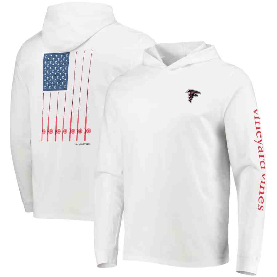 Men Atlanta Falcons white Performance Pullover Hoodie