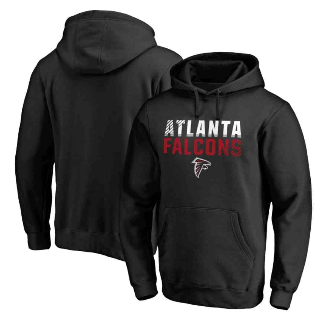 Men's Atlanta Falcons Black Sideline Circuit Pullover Performance Hoodie