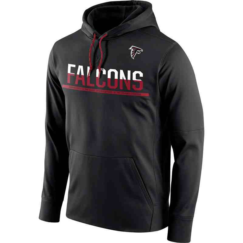 Men's Atlanta Falcons Nike Black Sideline Circuit Pullover Performance Hoodie