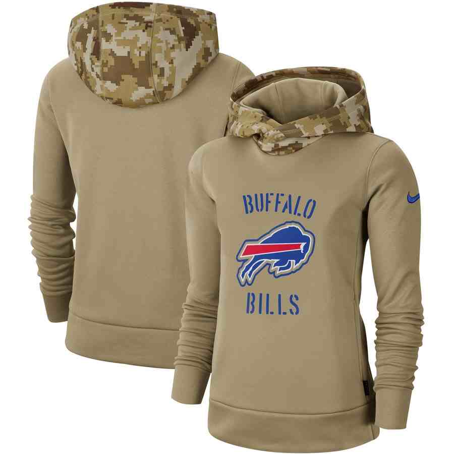 Women's Buffalo Bills Nike Camo 2019 Salute To Service Therma Performance Pullover Hoodie
