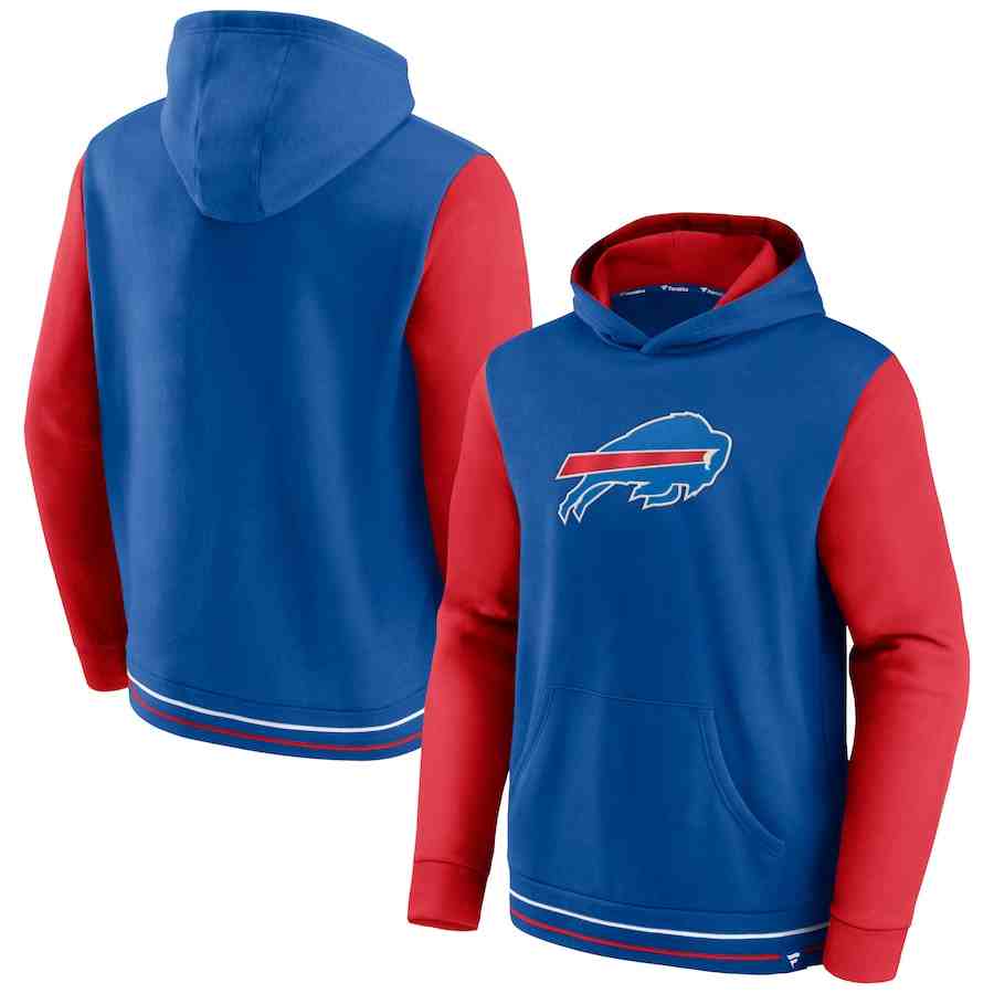 Women's Buffalo Bills Fanatics Branded Block Party Pullover Hoodie - Royal&Red