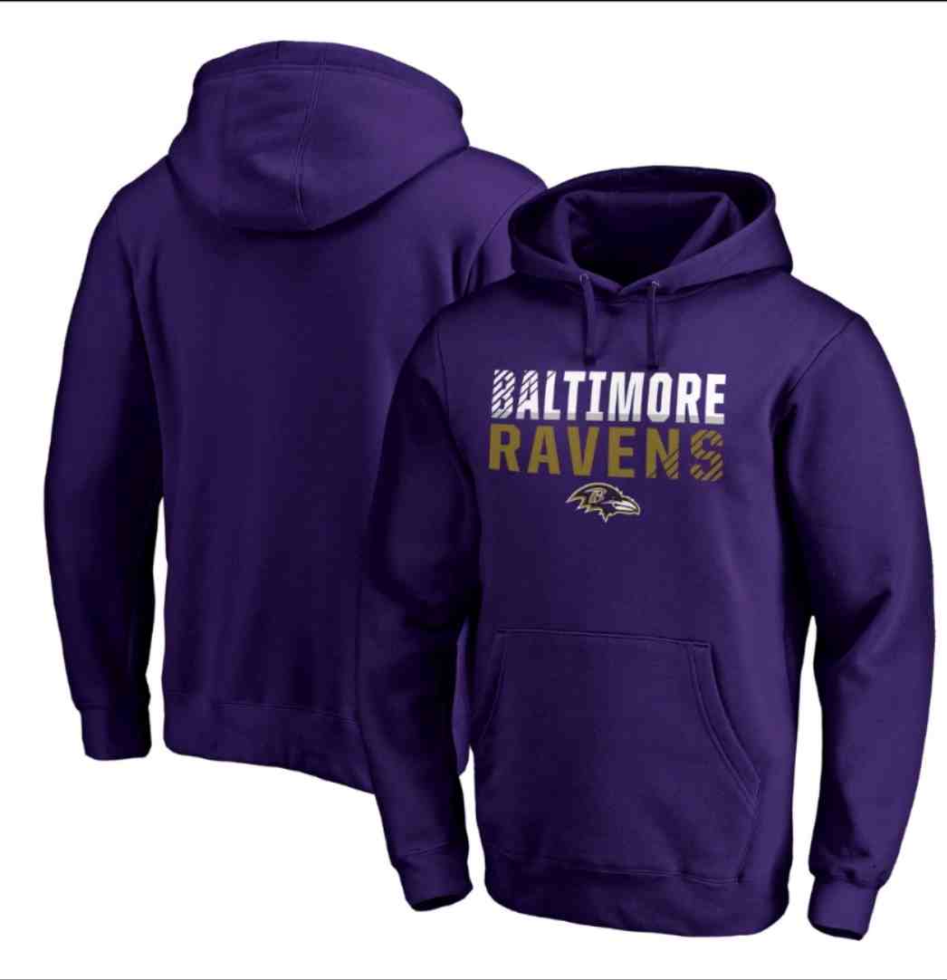 Men's Baltimore Ravens Sideline Circuit Pullover Performance Hoodie