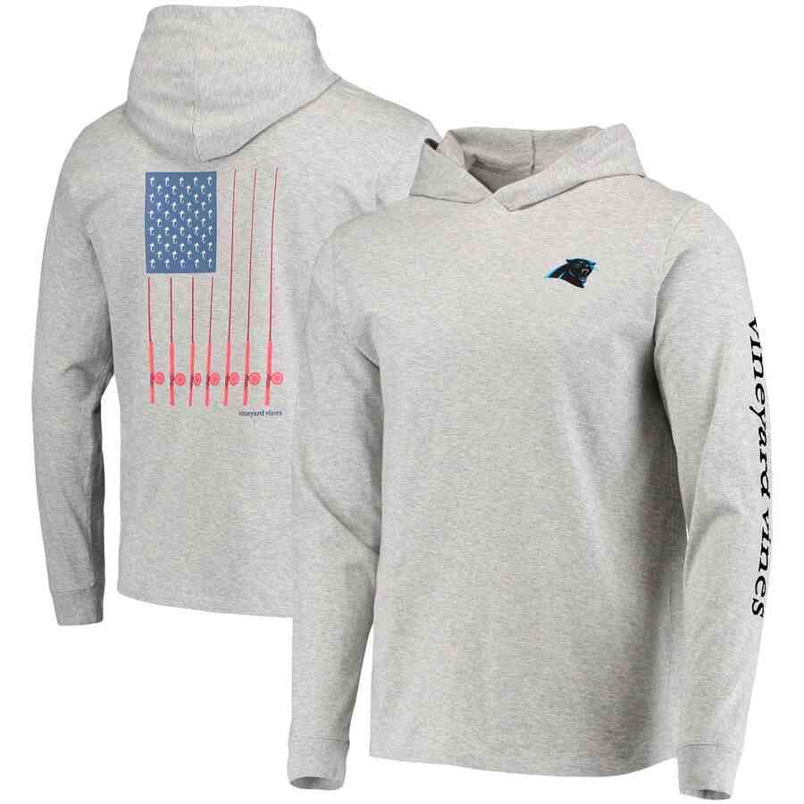 Men's Carolina Panthers Gray Performance Pullover Hoodie
