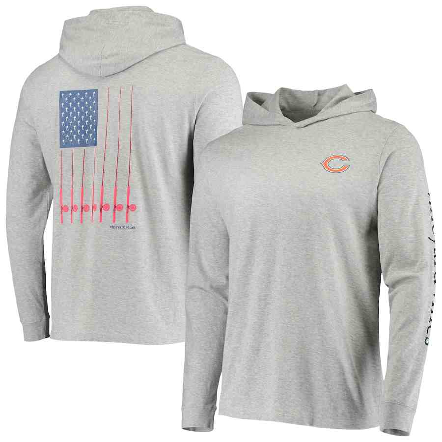 Men's Chicago Bears Grey Performance Pullover Hoodie