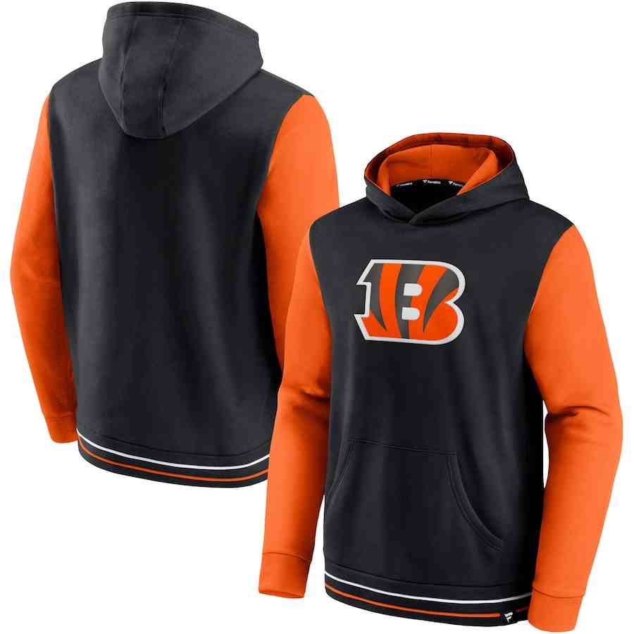 Cincinnati Bengals Fanatics Branded Block Party Pullover Hoodie - Black&Orange