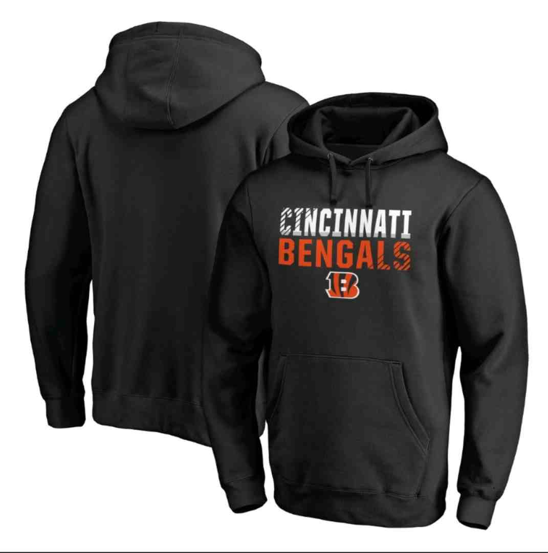 Men's Cincinnati Bengals Black Sideline Circuit Pullover Performance Hoodie