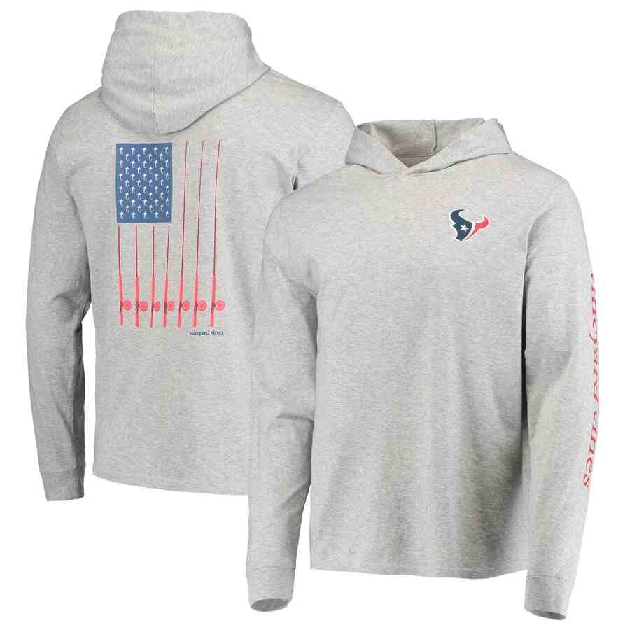 Men's Houston Texans  Grey Performance Pullover Hoodie