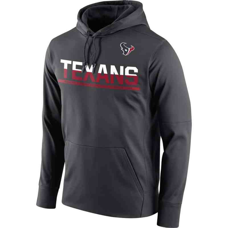 Men's Houston Texans Nike Sideline Circuit Anthracite Pullover Hoodie