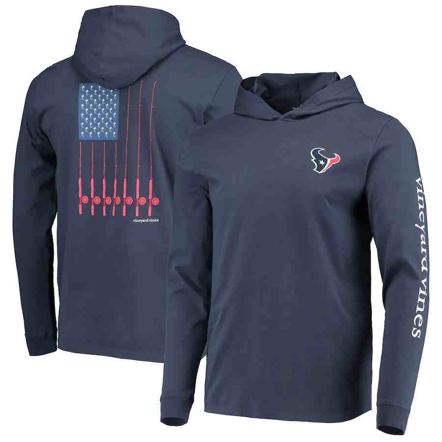 Men's Houston Texans  Blou Performance Pullover Hoodie