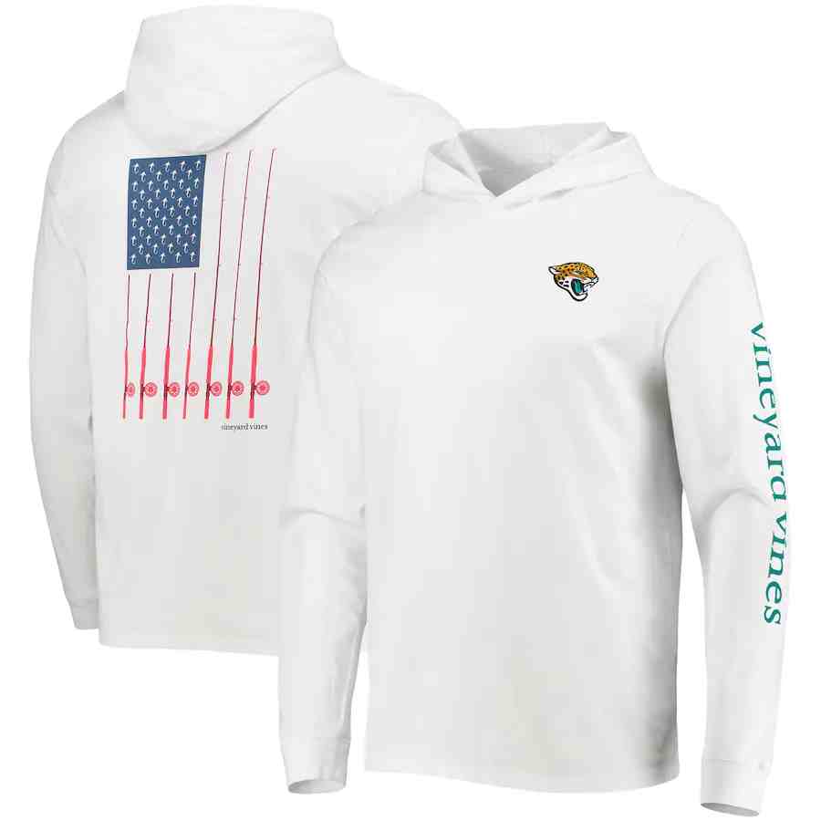 Men's Jacksonville Jaguars White Performance Pullover Hoodie