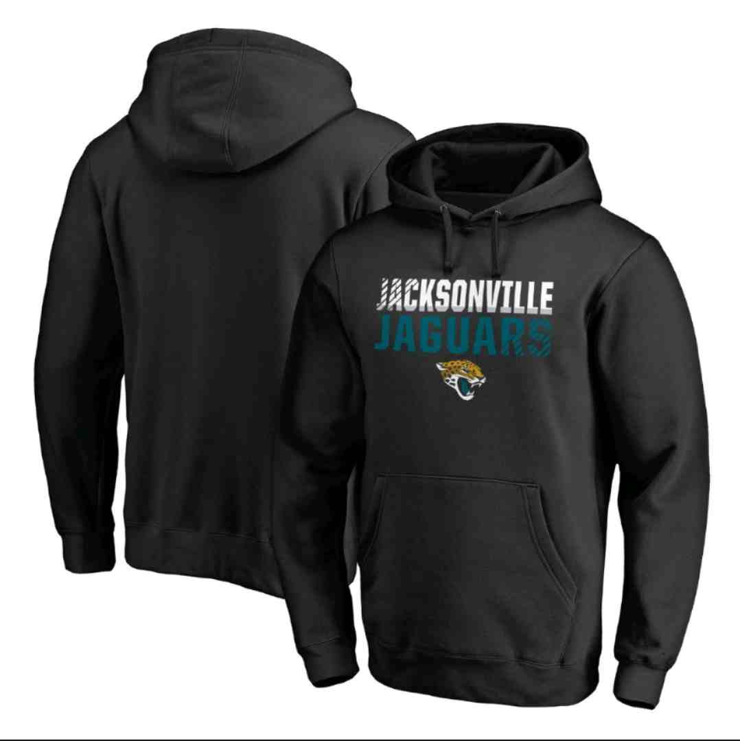 Men's Jacksonville Jaguars Black Sideline Circuit Pullover Performance Hoodie