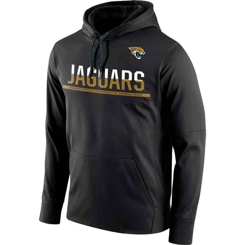 Men's Jacksonville Jaguars Nike Black Sideline Circuit Pullover Performance Hoodie
