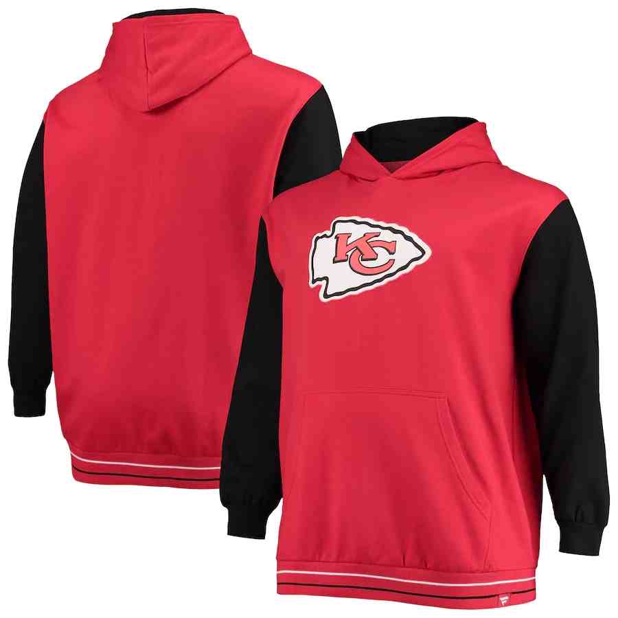 Kansas City Chiefs Fanatics Branded Big & Tall Block Party Pullover Hoodie - Red&Black