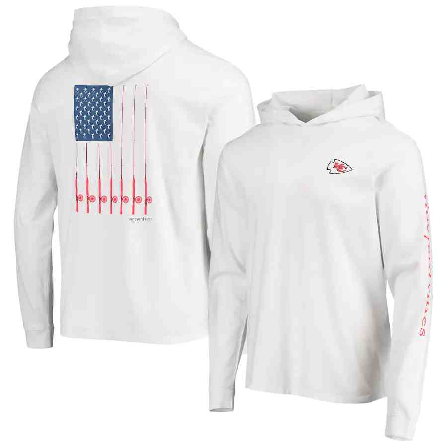 Men's Kansas City Chiefs White Performance Pullover Hoodie