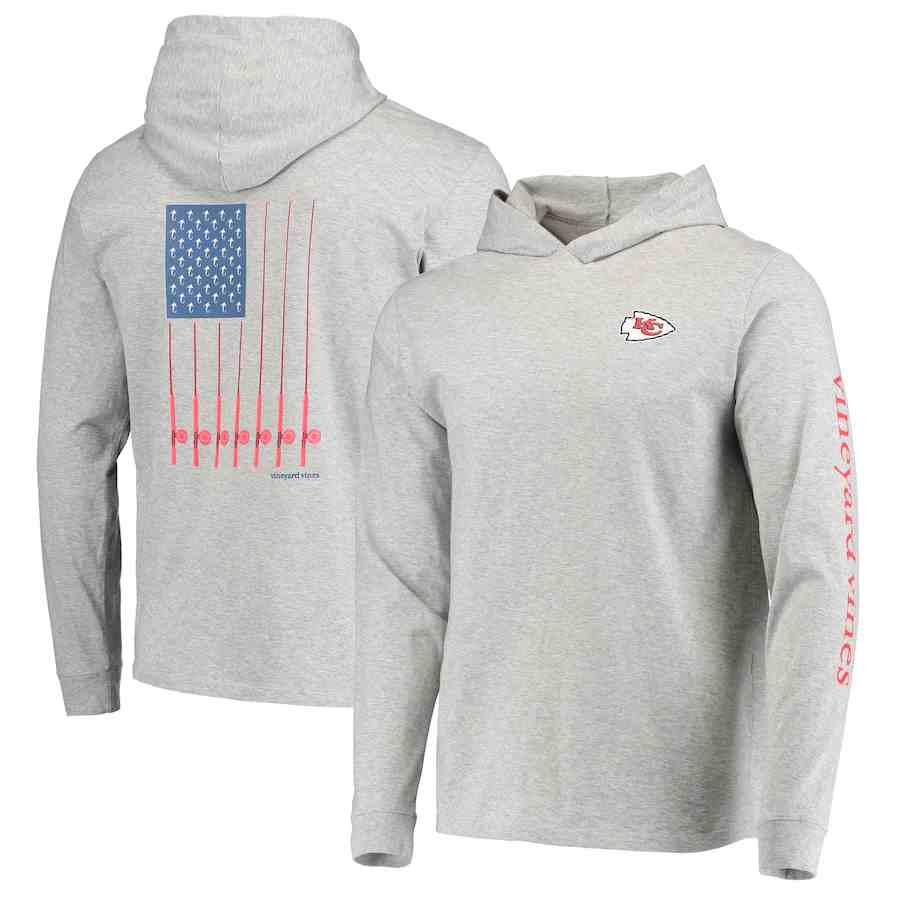 Men's Kansas City Chiefs  Grey Performance Pullover Hoodie