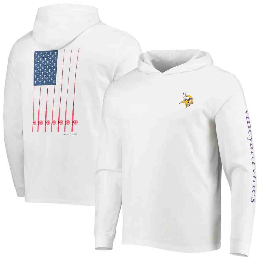 Men's Minnesota Vikings White Performance Pullover Hoodie