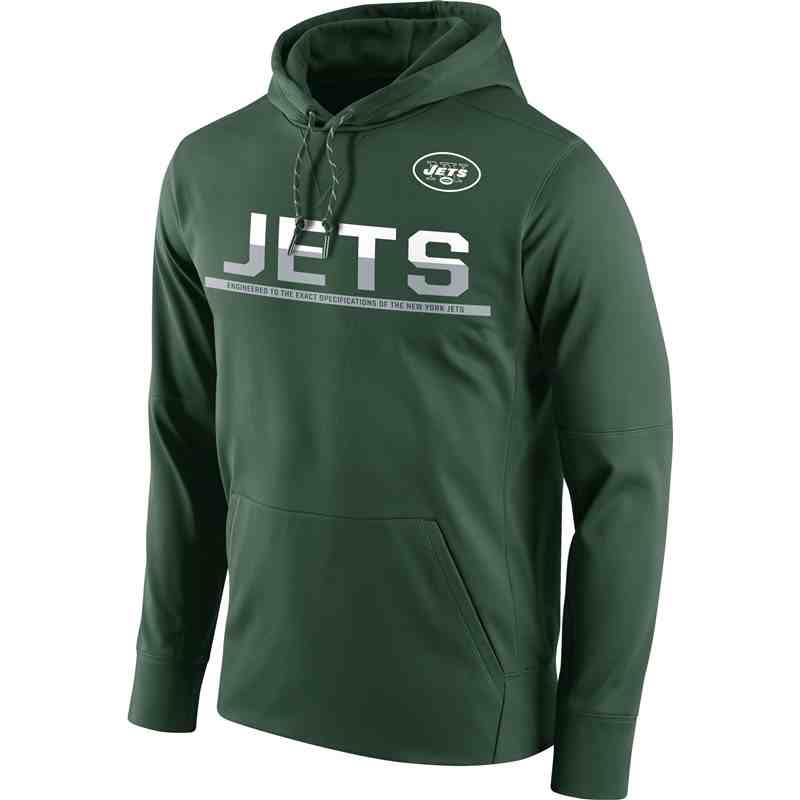 Men's New York Jets Nike Green Sideline Circuit Pullover Performance Hoodie