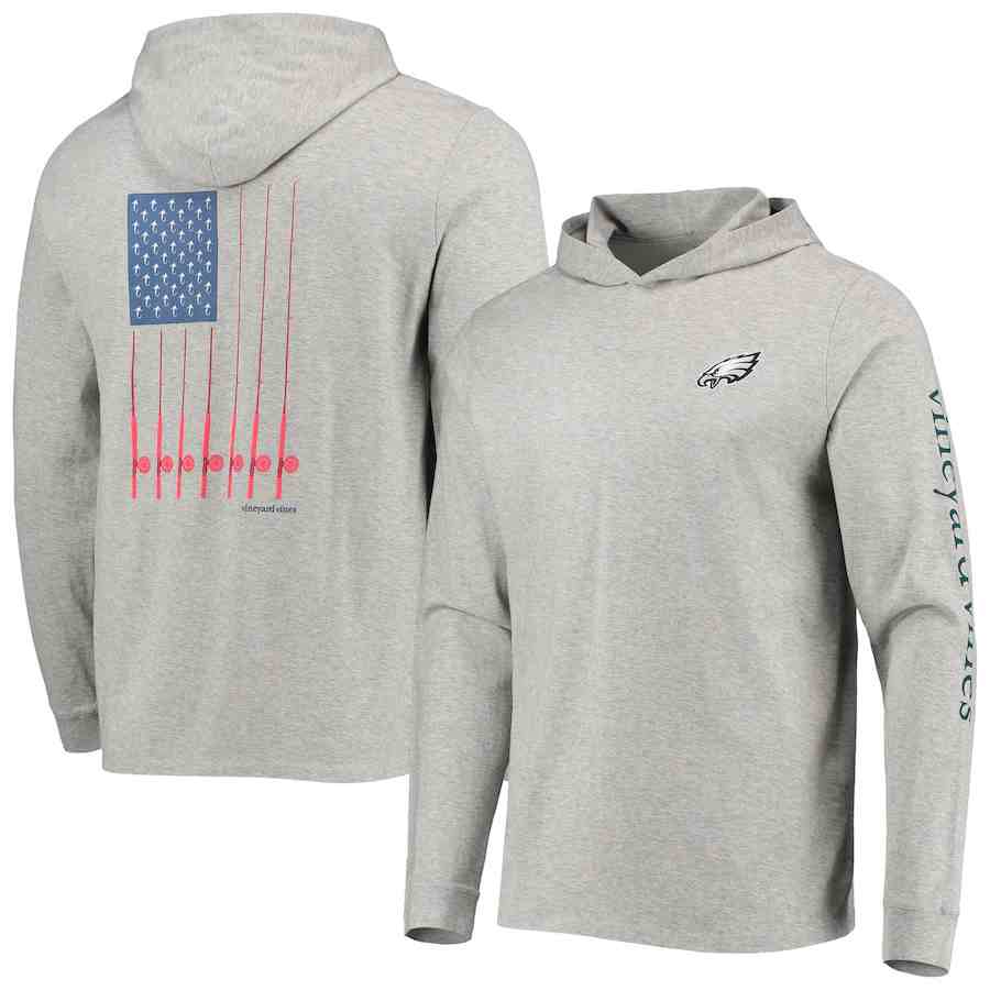 Men's Philadelphia Eagles Grey Performance Pullover Hoodie