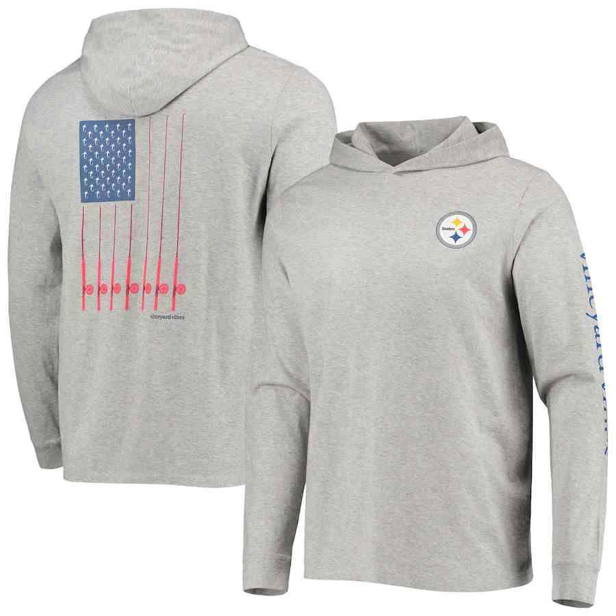 Men's Pittsburgh Steelers Grey Performance Pullover Hoodie