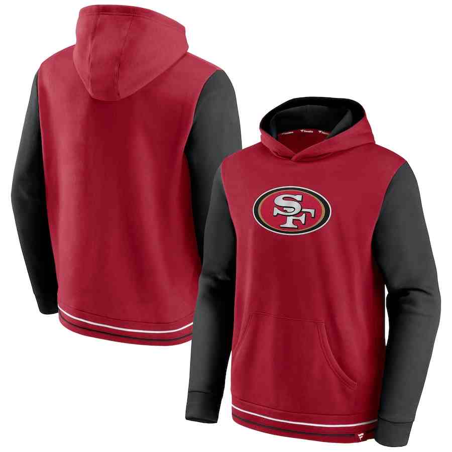San Francisco 49ers Fanatics Branded Block Party Pullover Hoodie - Scarlet&Black