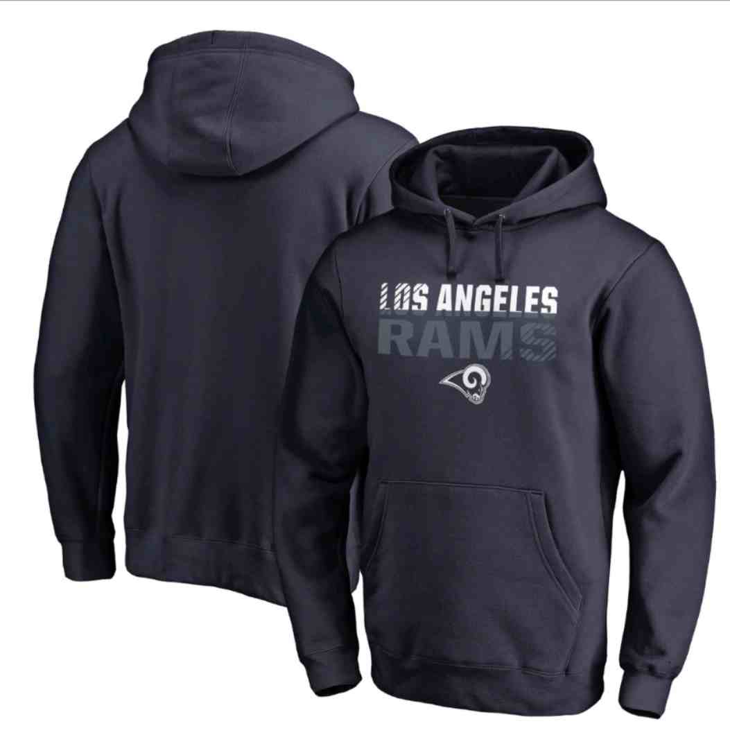 Men's Los Angeles Rams Navy Sideline Circuit Pullover Performance Hoodie