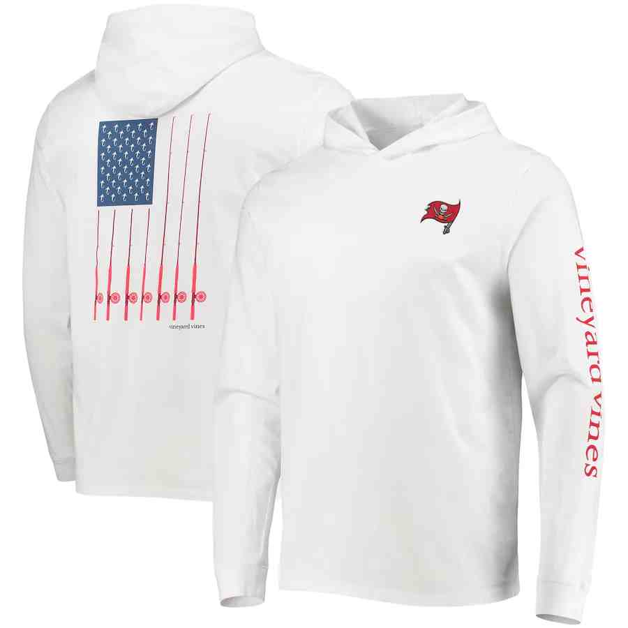 Men Tampa Bay Buccaneers  White Performance Pullover Hoodie