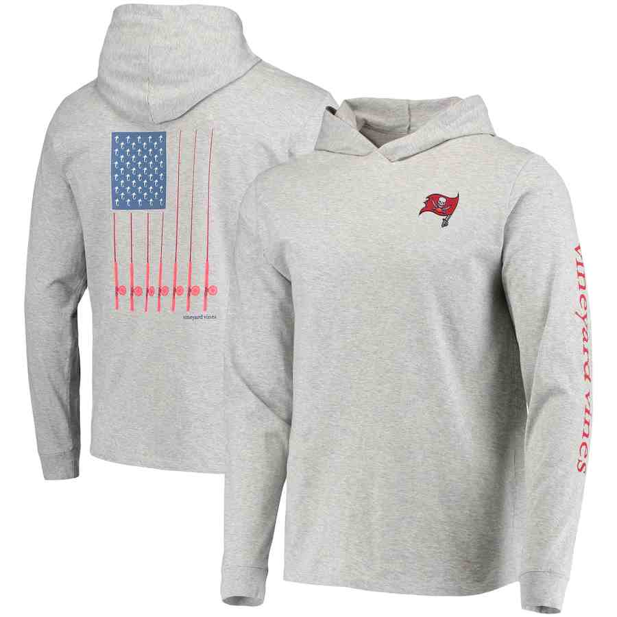 Men Tampa Bay Buccaneers  Grey Performance Pullover Hoodie