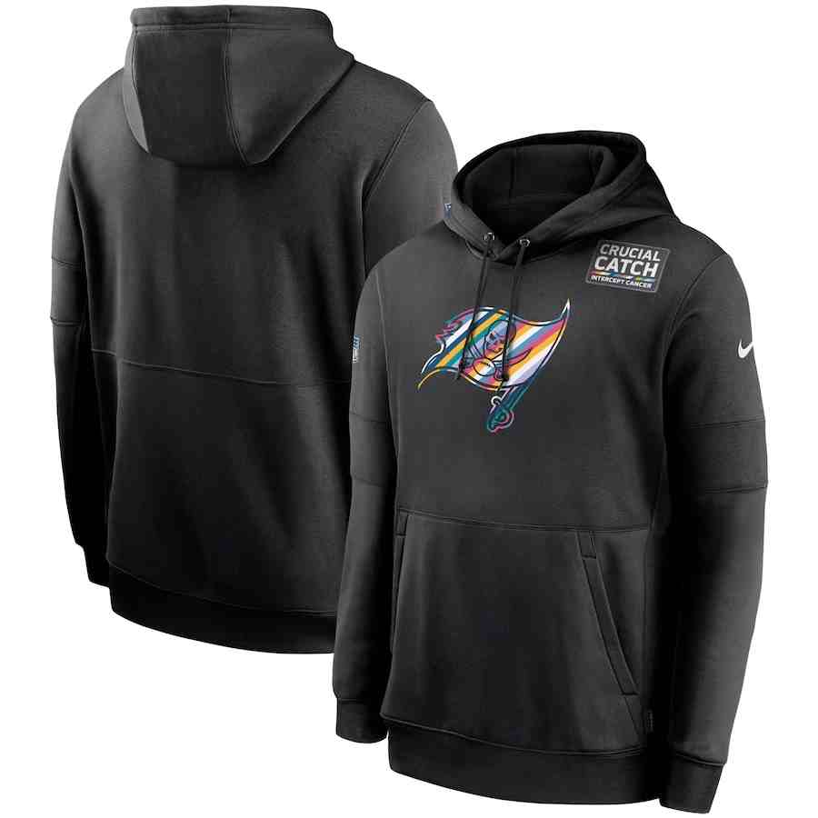 Men's Tampa Bay Buccaneers 2020 Nike Crucial Catch Sideline Performance Pullover Hoodie